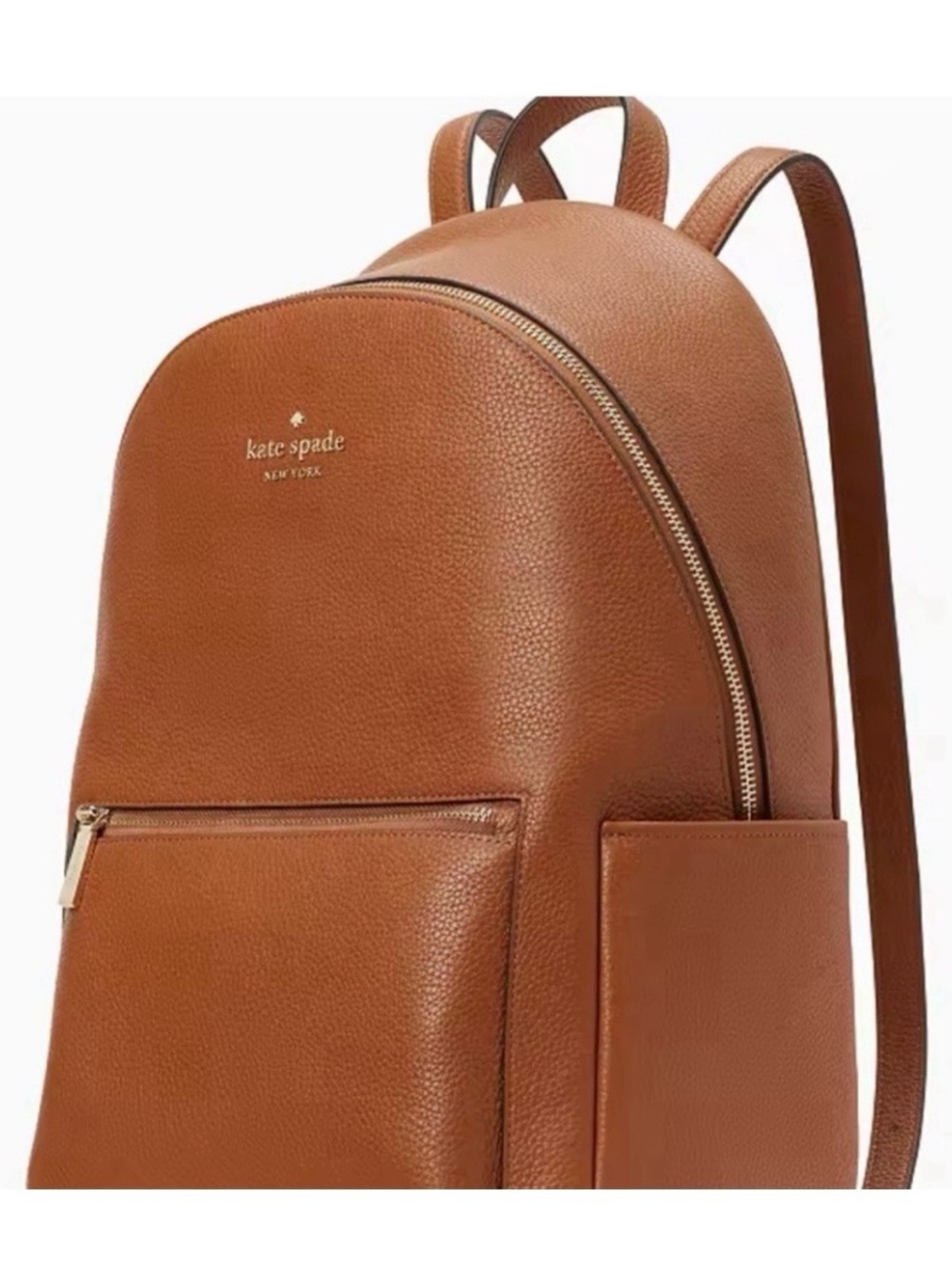 kate spade Cognac Pebbled Leather Backpack
